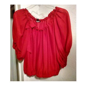 Elegant Red Blouse